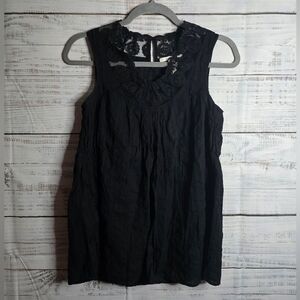 Levi's Black Lace Detail Tank Top Womans Size Small
